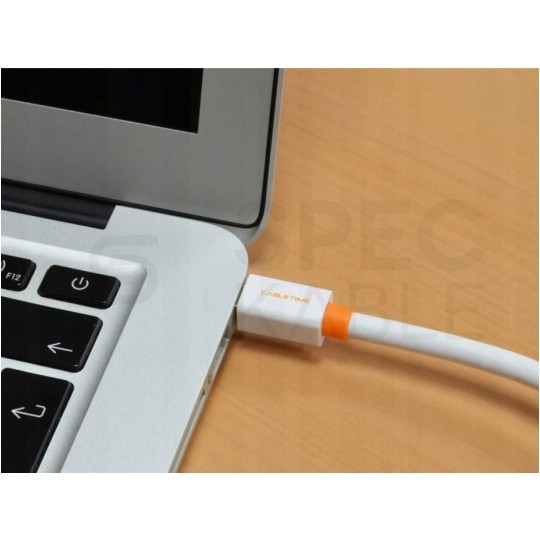 AUDA CableTime Kabel mini DisplayPort 1.2 / HDMI FHD@60 (wtyk / wtyk) biały 1,8m