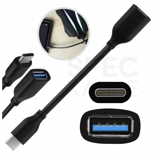 AUDA CableTime Kabel OTG Adapter USB 3.0 A / typ-C (gniazdo / wtyk) Quick Charge 3.0 3A 17cm