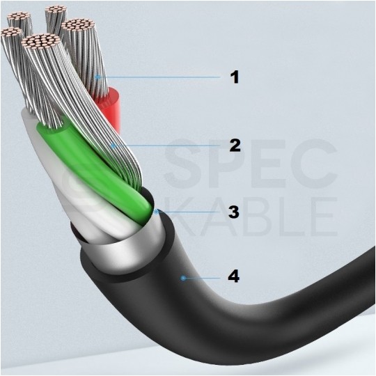 AUDA CableTime Kabel USB 2.0 typ-C / A (wtyk / wtyk) Quick Charge 3.0 3A biały 2m