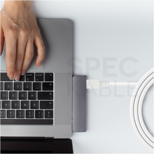 AUDA CableTime Kabel USB 2.0 typ-C / A (wtyk / wtyk) Quick Charge 3.0 3A biały 2m