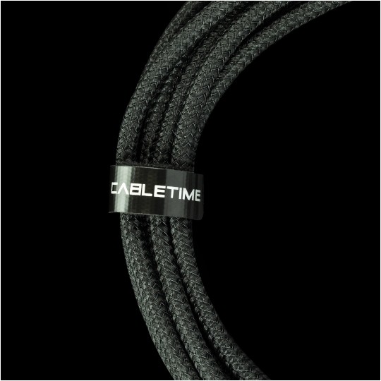 AUDA CableTime Kabel USB 2.0 typ-C / A (wtyk / wtyk) Quick Charge 4.0 5A czarny-nikiel 1.5m