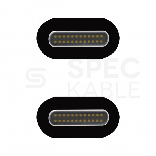 AUDA CableTime Kabel USB 2.0 typ-C (wtyk / wtyk) Quick Charge 4.0 Power Delivery 2.0 (3A 60W) czarny-nikiel 2m