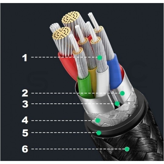 AUDA CableTime Kabel USB 3.0 typ-C / A (wtyk / wtyk) Quick Charge 4.0 3A czarny-nikiel 1m