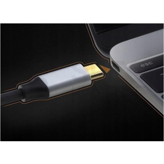 AUDA CableTime Kabel USB 3.1 typ-C / DisplayPort 1.3 4K@60 (wtyk / wtyk) 1,8m