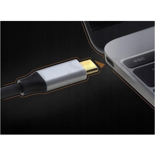 AUDA CableTime Kabel USB 3.1 typ-C / HDMI 2.0 4K@60 (wtyk / wtyk) 1,8m