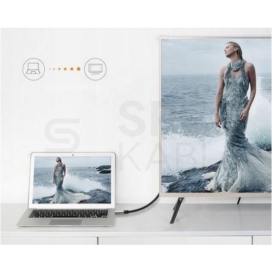 AUDA CableTime Kabel USB 3.1 typ-C / HDMI 2.0 4K@60 (wtyk / wtyk) 1,8m