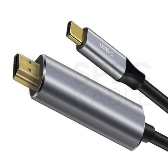 AUDA CableTime Kabel USB 3.1 typ-C / HDMI 2.0 4K@60 (wtyk / wtyk) 1,8m