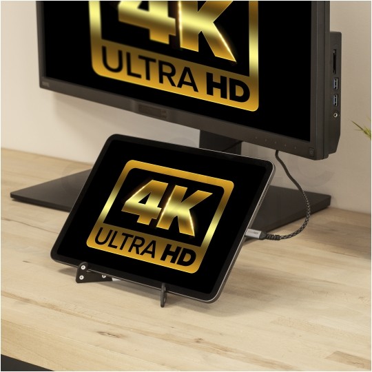 AUDA CableTime Kabel USB 3.1 typ-C (wtyk / wtyk) Quick Charge 4.0 Power Delivery 2.0 (5A 100W) 4K@60 czarny-nikiel 1m