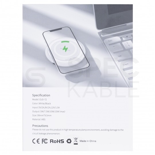 AUDA CableTime Ładowarka indukcyjna 5V 15W czarna