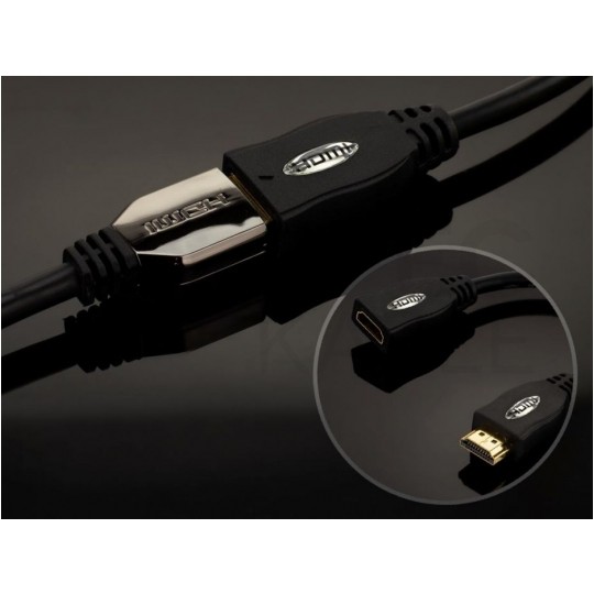 AUDA Home Przedłużacz HDMI 1.4 Full HD 4K@24 (wtyk / gniazdo) 0,1m 10cm