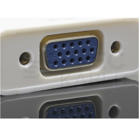 AUDA Optimum Adapter HDMI -> SVGA (D-Sub 15-pin) Full HD (wtyk / gniazdo) biały 23cm