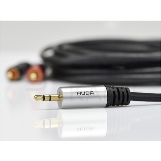 AUDA Optimum Kabel Audio AUX mini Jack 3,5mm Stereo (wtyk) / 2x RCA Cinch (wtyk) 0,5m