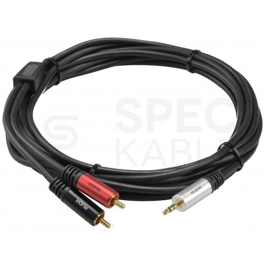 AUDA Optimum Kabel Audio AUX mini Jack 3,5mm Stereo (wtyk) / 2x RCA Cinch (wtyk) 0,5m