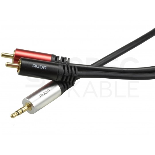 AUDA Optimum Kabel Audio AUX mini Jack 3,5mm Stereo (wtyk) / 2x RCA Cinch (wtyk) 10m