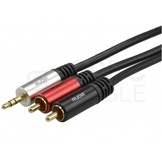 AUDA Optimum Kabel Audio AUX mini Jack 3,5mm Stereo (wtyk) / 2x RCA Cinch (wtyk) 5m