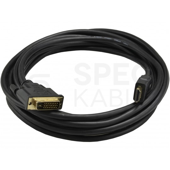 AUDA Optimum Kabel DVI-D Single Link / HDMI 1.4 FHD@60 (wtyk / wtyk) 15m