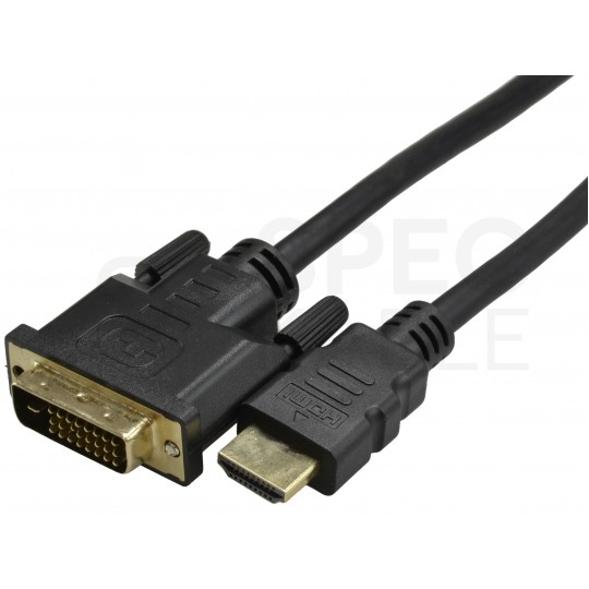 AUDA Optimum Kabel DVI-D Single Link / HDMI 1.4 FHD@60 (wtyk / wtyk) 15m