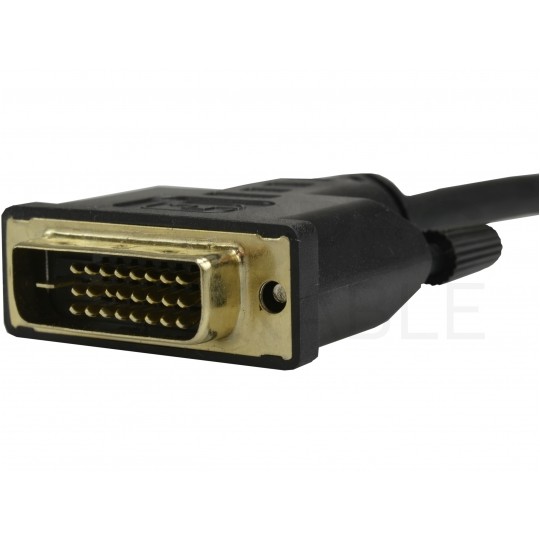 AUDA Optimum Kabel DVI-D Single Link / HDMI 1.4 FHD@60 (wtyk / wtyk) 5m