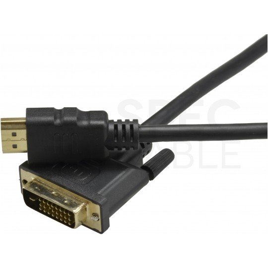AUDA Optimum Kabel DVI-D Single Link / HDMI 1.4 FHD@60 (wtyk / wtyk) 5m