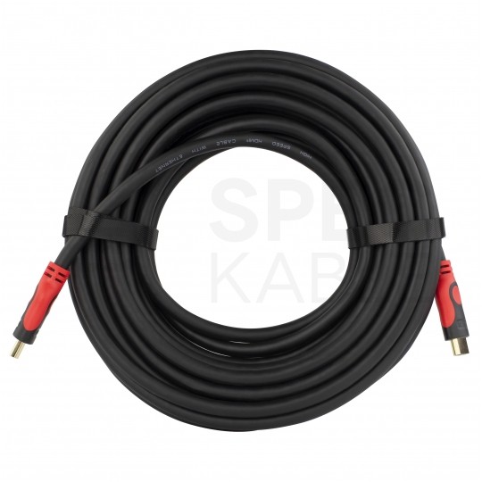 AUDA Optimum Kabel HDMI 1.4 High Speed Full HD 4K@24 czerwono-czarny 10m