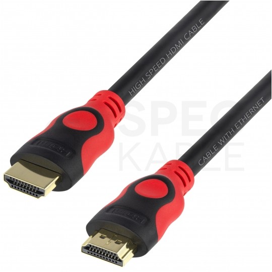 AUDA Optimum Kabel HDMI 1.4 High Speed Full HD 4K@24 czerwono-czarny 10m