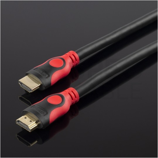 AUDA Optimum Kabel HDMI 1.4 High Speed Full HD 4K@24 czerwono-czarny 10m