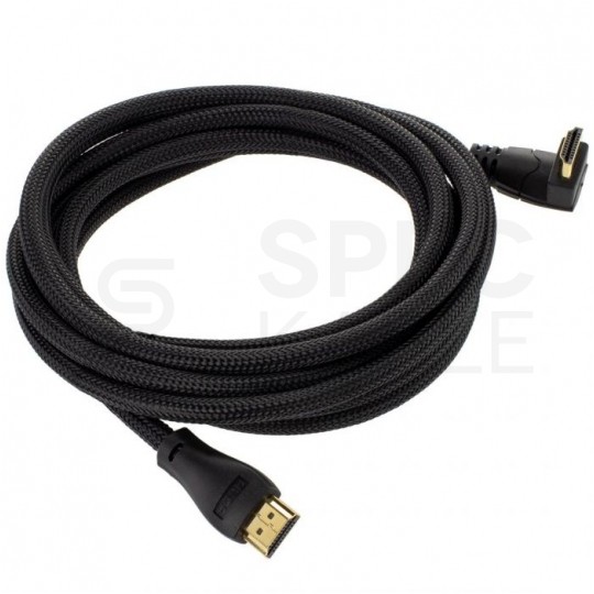 AUDA Optimum Kabel HDMI 1.4 High Speed Full HD 4K@24 kątowy 270° 5m