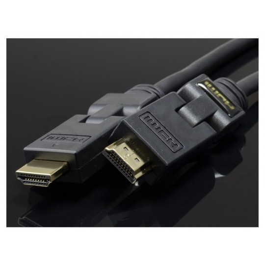 AUDA Optimum Kabel HDMI 1.4 High Speed Full HD 4K@24 kątowy regulowany 180° 1,5m