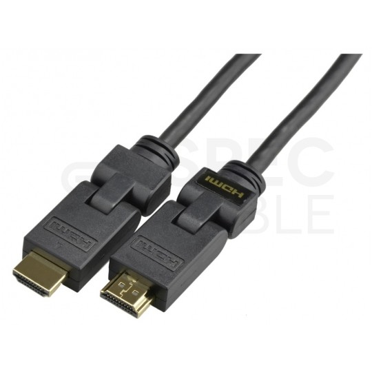 AUDA Optimum Kabel HDMI 1.4 High Speed Full HD 4K@24 kątowy regulowany 180° 1,5m