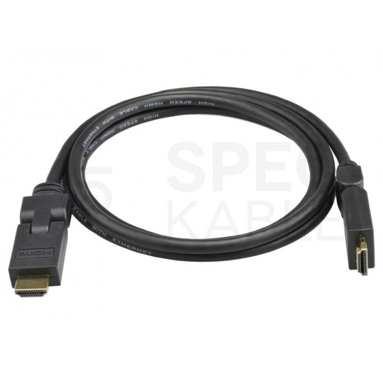 AUDA Optimum Kabel HDMI 1.4 High Speed Full HD 4K@24 kątowy regulowany 180° 1,5m