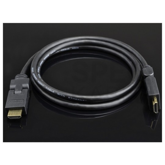 AUDA Optimum Kabel HDMI 1.4 High Speed Full HD 4K@24 kątowy regulowany 180° 3m