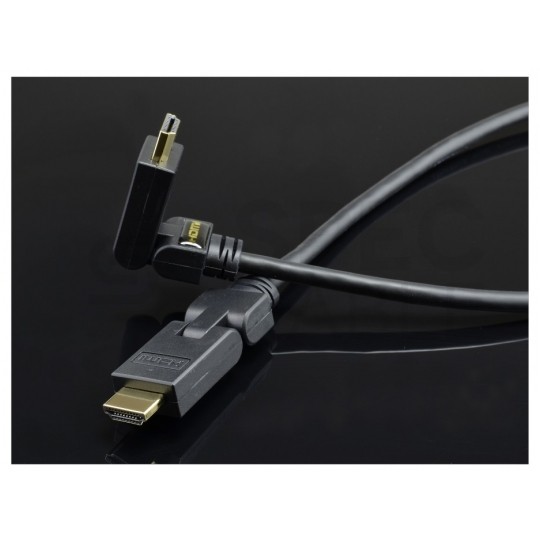AUDA Optimum Kabel HDMI 1.4 High Speed Full HD 4K@24 kątowy regulowany 180° 3m