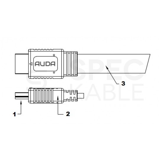 AUDA Optimum Kabel HDMI 1.4 High Speed Full HD 4K@24 płaski 7,5m