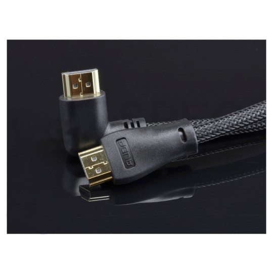AUDA Optimum Kabel HDMI 1.4 High Speed Full HD 4K@24 z wtykiem kątowym płaskim 10m