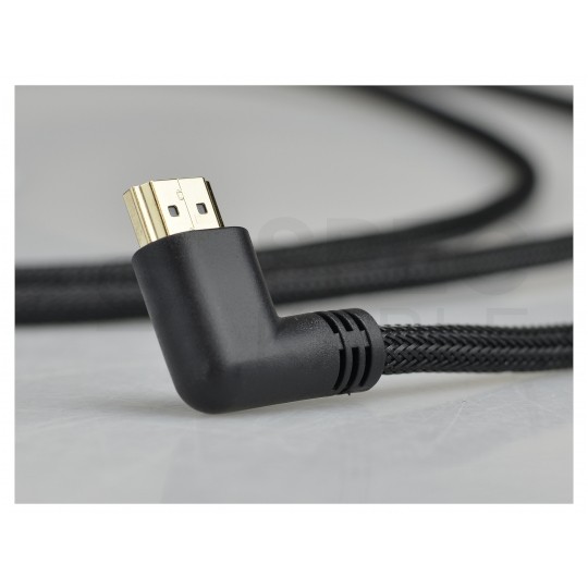 AUDA Optimum Kabel HDMI 1.4 High Speed Full HD 4K@24 z wtykiem kątowym płaskim 10m