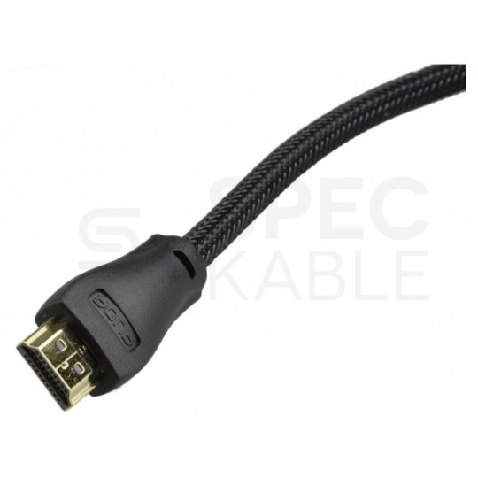 AUDA Optimum Kabel HDMI 1.4 High Speed Full HD 4K@24 z wtykiem kątowym płaskim 1m