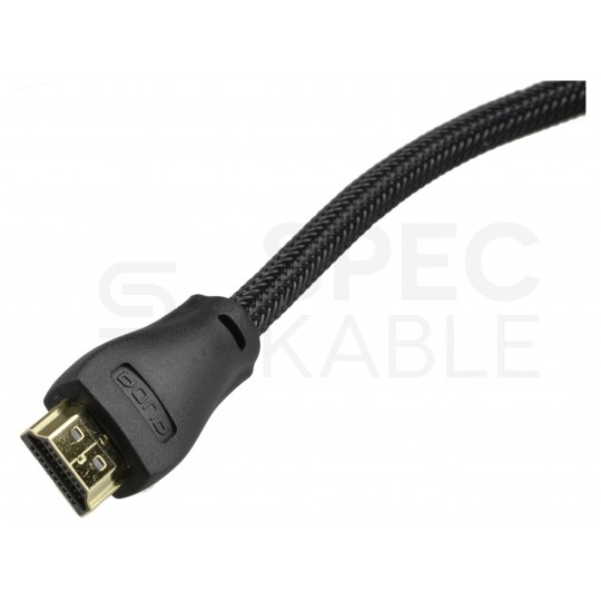 AUDA Optimum Kabel HDMI 1.4 High Speed Full HD 4K@24 z wtykiem kątowym płaskim 2m