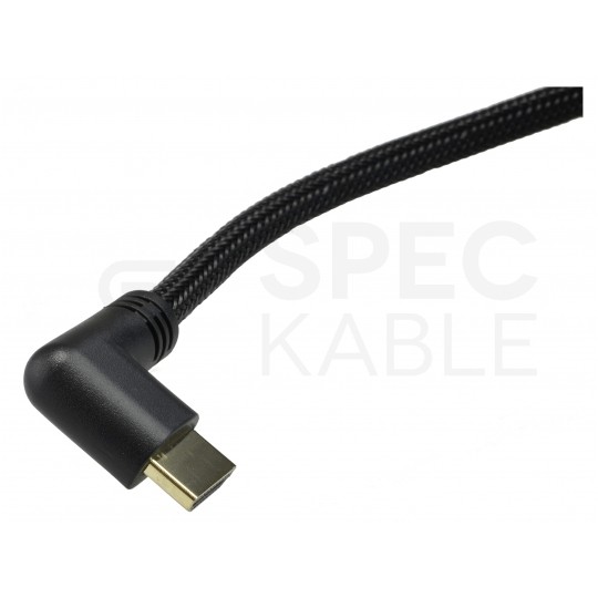 AUDA Optimum Kabel HDMI 1.4 High Speed Full HD 4K@24 z wtykiem kątowym płaskim 2m