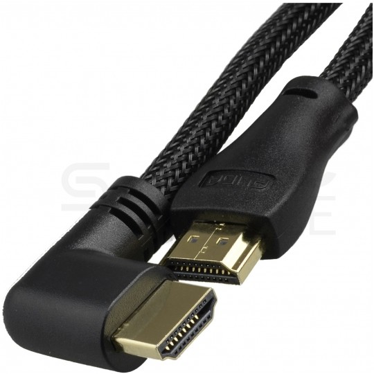 AUDA Optimum Kabel HDMI 1.4 High Speed Full HD 4K@24 z wtykiem kątowym płaskim 5m