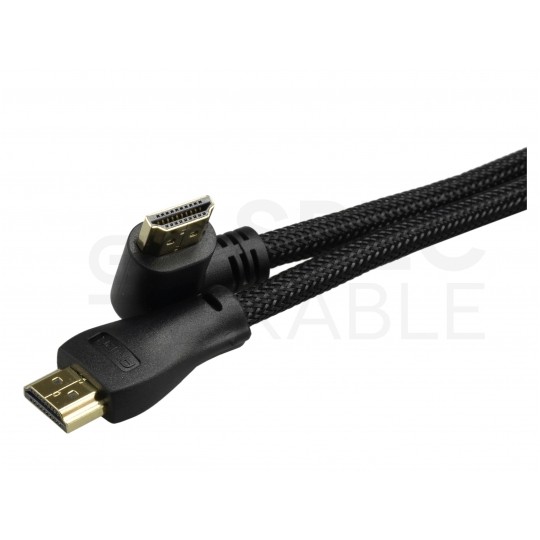 AUDA Optimum Kabel HDMI 1.4 High Speed Full HD 4K@24 z wtykiem kątowym płaskim 7,5m