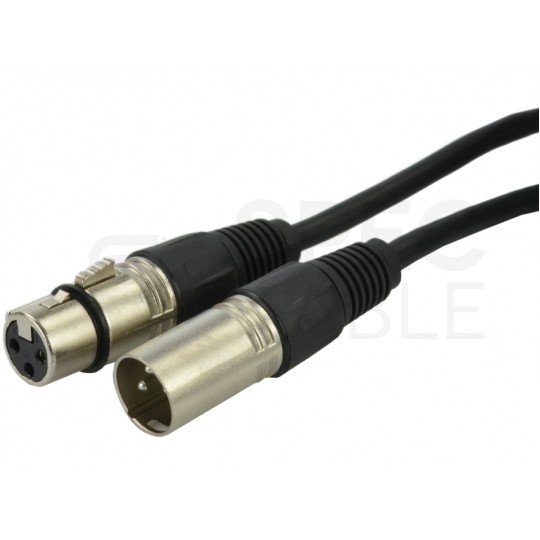 AUDA Optimum Kabel mikrofonowy przedłużacz XLR (wtyk / gniazdo) Cannon 2m