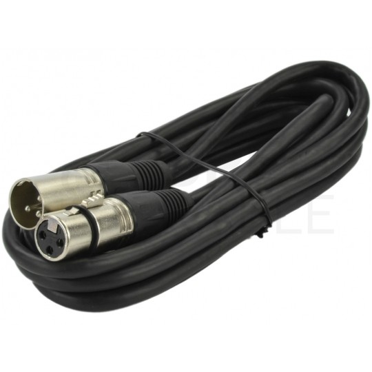 AUDA Optimum Kabel mikrofonowy przedłużacz XLR (wtyk / gniazdo) Cannon 5m