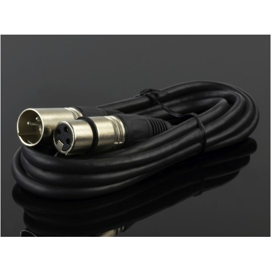 AUDA Optimum Kabel mikrofonowy przedłużacz XLR (wtyk / gniazdo) Cannon 5m