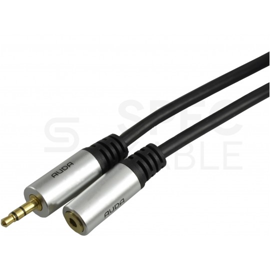 AUDA Optimum Przedłużacz Audio AUX mini Jack 3,5mm Stereo (wtyk / gniazdo) 5m