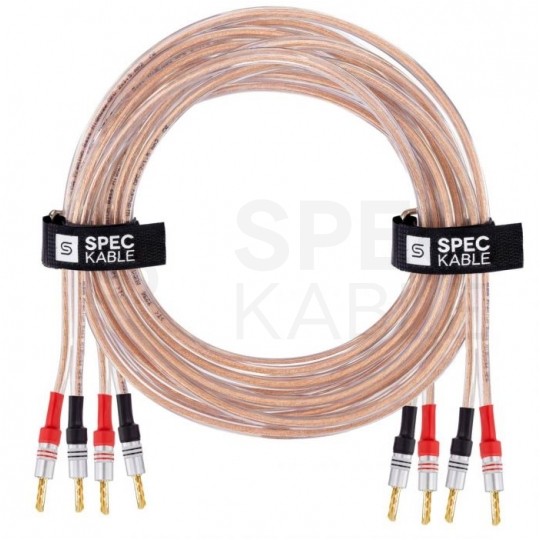 AUDA Premium Bass Komplet 2x Kabel głośnikowy 2x1,5mm2 OFC wtyki bananowe 3m