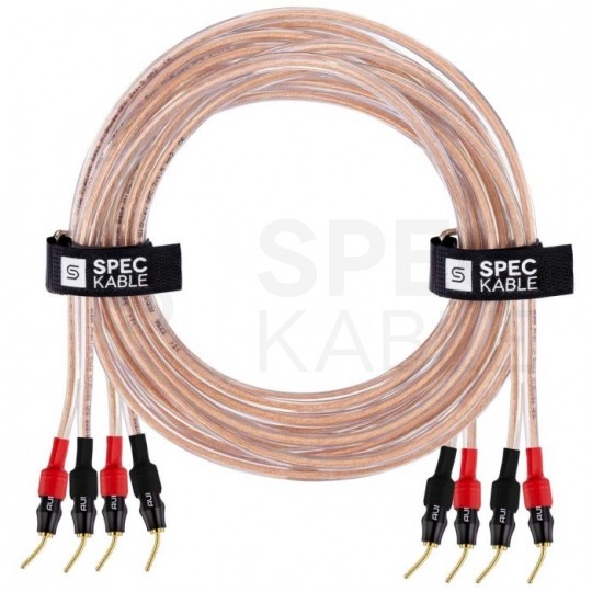 AUDA Premium Bass Komplet 2x Kabel głośnikowy 2x1,5mm2 OFC wtyki szpilkowe 3m