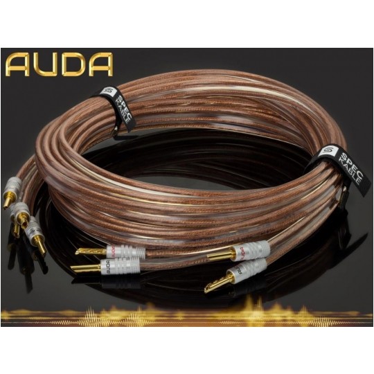 AUDA Premium Bass Komplet 2x Kabel głośnikowy 2x2,5mm2 OFC wtyki bananowe 3m