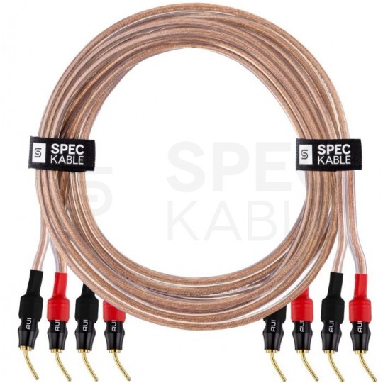 AUDA Premium Bass Komplet 2x Kabel głośnikowy 2x2,5mm2 OFC wtyki szpilkowe 3m