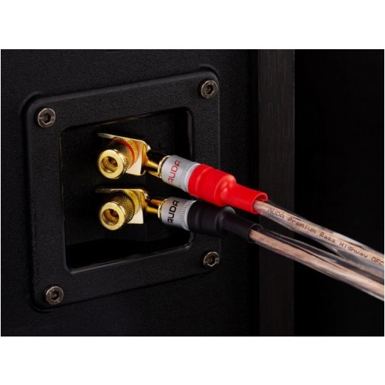 AUDA Premium Bass Komplet 2x Kabel głośnikowy 2x2,5mm2 OFC wtyki widełkowo bananowe 3m