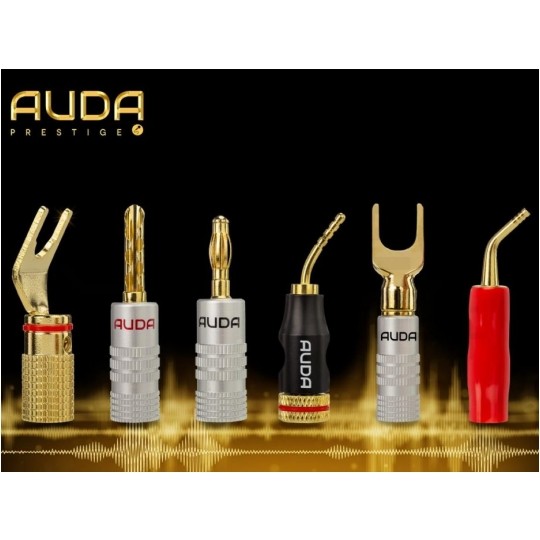 AUDA Premium Bass Komplet 2x Kabel głośnikowy 2x4mm2 OFC wtyki bananowe 3m